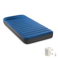 colchon hinchable 1 plaza truaire fiber-tech con hinchador usb 99x191x22 cm gris