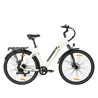 bicicleta electrica urbana ttgo c3se bateria de 36v 18ah neumaticos de 28r blanca