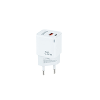 cargador usb pared tooq tqwc-qcpd20wt usb-cpd  usb-aqc 20w blanco