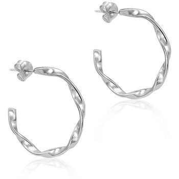 Jorge Revilla Pendientes Pendientes aro espiral de plata de ley 925 para mujer