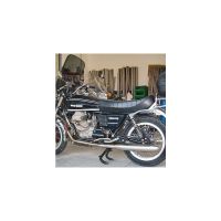 silenciador de escape moto guzzi serie grossa teste tonde mistral classic par