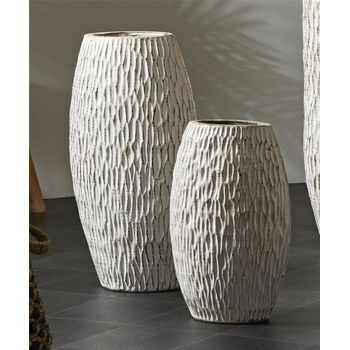 Vasija Terracota Pleny Text. Colmenilla  S/2 33x20x60cm