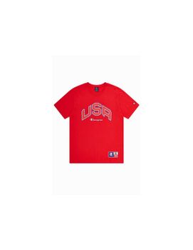 Camiseta Champion Crewneck Hombre Rojo