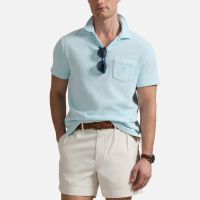 polo ralph lauren johnny collar cotton terry polo shirt - m