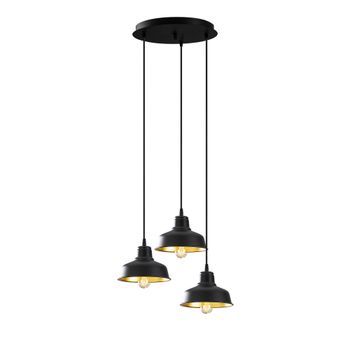 Lámpara De Techo Berceste-181black-s2 Negro Hierro Diámetro 59x108 Cm
