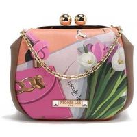 nicole lee bandolera mini bolso cruzado con cierre kiss lock violet blossom para mujer