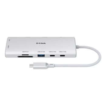 Hub D-Link 10 puertos 10 Gbps DUP-A01 USB-C HDMI 4K Ethernet SD PD 100W