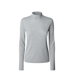 Pepe Jeans para mujer. PL5000042 Camiseta Barbara gris (XS), Casual, Poliéster, Manga larga