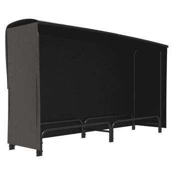 Outsunny Estante de Leña con Funda Oxford 600D de Metal Robusto Ajustable Carga 200 kg para Interior Exterior 180x36x99 cm Negro