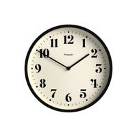 reloj de pared moderno redondo de negro mate