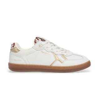 Pepe Jeans para mujer. PLS000027 Zapatillas de Piel Ball Chic blanco (41), Plano, Cordones, Casual