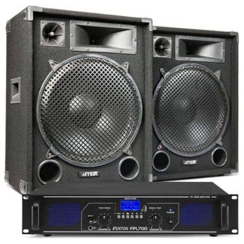 Altavoces Fenton DJ MAX15 con amplificador Bluetooth 2000W y MP3 USB