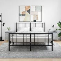mesitas de noche 2 uds - mueble dormitorio - madera ingenieria - gris hormigon 40x35x50cm