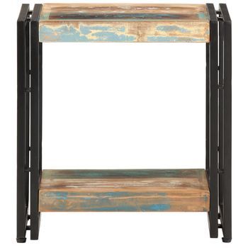 Mesa Auxiliar | Mesita Auxiliar | Mesa De Café De Madera Maciza Reciclada 40x30x40 Cm