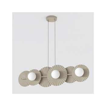 Lámpara de techo drino beis (6 luces)