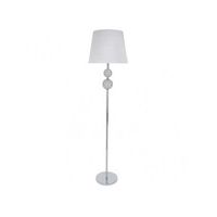 pie salon bogota 1xe27 cromo pantalla blanca 160x38x38 cm