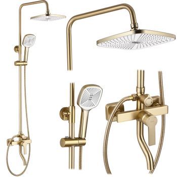 Conjunto De Ducha Rea Argus Gold Brush