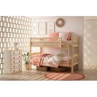 litera juvenil 2 camas madera pino mueblesya litera-doble 90x190 - natural