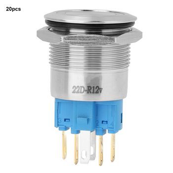 Interruptor De Botón Pulsador 22 Mm Acero Inox (auto, Luz)