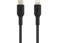 cable usb - belkin caa004bt1mbk usb-c a lightning trenzado 1 m negro