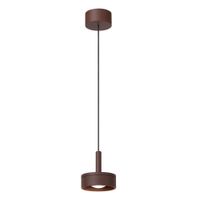 lampara colgante de aluminio con 1 led integrado marron oxido