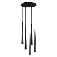 lampara de techo ugur-6073 negro hierro diametro 43x135 cm