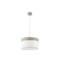 colgante cloe 1xe27 niquelblanca-madera gris regx40x40 cm
