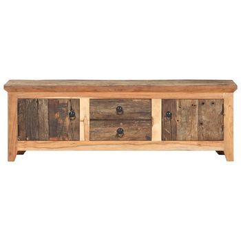 Mueble Para Tv Madera De Acacia Y Madera Reciclada 120x30x40 Cm