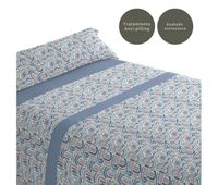 juego de sabanas tres piezas cama de 135cm arc azul donegal collections