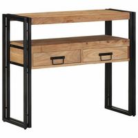 vidaxl mesa consola marron 90 x 33 x 75 cm madera de acacia solida