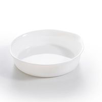 fuente de horno vidrio opal blanca 14 cm