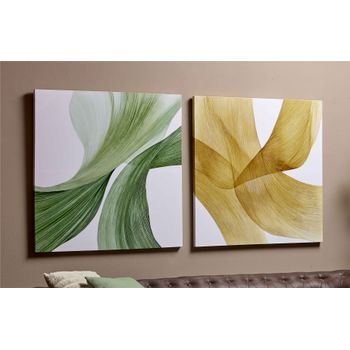 Oleografia Alto Brillo Verde/amarillo S/2 80x3x80 Cm