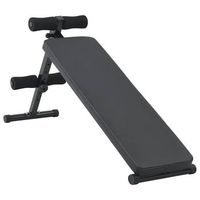 banco de abdominales manual negro 124 x 335 x 55 cm vidaxl