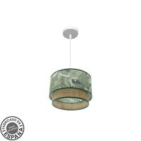 fabrilamp lampara de techo colgante congo 30d 1xe27 blancoverde-natural