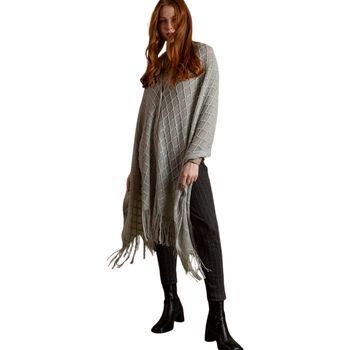 Admas Túnica Poncho largo Punto para mujer