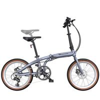 bicicleta plegable de aluminio evercross tech de 20 7 velocidades frenos de disco color gris
