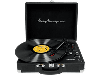 tocadiscos - prixton vc400bk reproductor vinilo bluetooth usb altavoces incorporados diseno de maleta negro