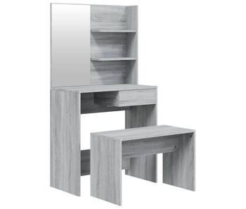 Vidaxl juego de tocador color gris sonoma 74,5x40x141 cm