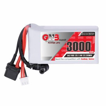Batería LiPo Gaoneng GNB 7.4V 3000mAh 5C 2S DC5.5/XT60U para Gafas Fatshark