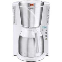 melitta look iv therm timer filter coffee machine - white  stainless steel stainless steel