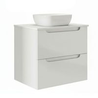 kibath mueble de bano con lavabo victoria 60x45 cm acabado blanco mate 2 cajones suspendido