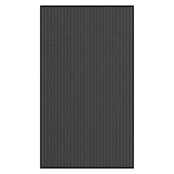 Felpudo A Rayas Negro Y Gris 115x200 Cm Vidaxl