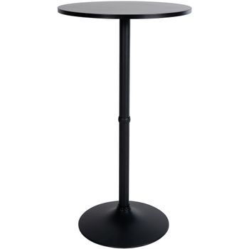 Mesa Alta Redonda, 60 Cm De Diámetro Madera Negro/negro Ø 60 Cm Clp
