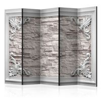 biombo - brick in the frame beige ii  225x172 cm