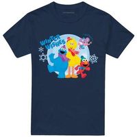sesame street camiseta winter wishes para hombre