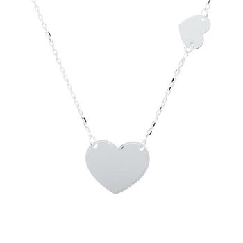 Cadena corazón grabable plata 925