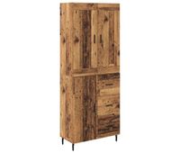 aparador alto - mueble de almacenamiento con cajon 2 pcs madera vieja madera de ingenieria es340