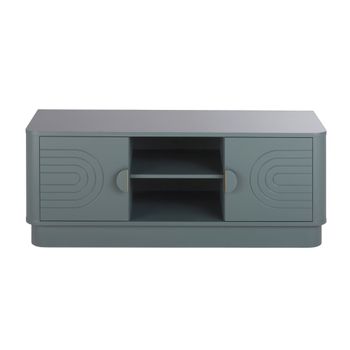 Mueble TV de 2 puertas de madera verde pizarra 130 cm