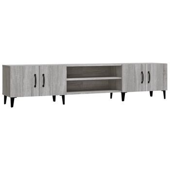 Mueble Para Tv | Mueble De Salón | Gabinete De Tv Madera Contrachapada Gris Sonoma 180x31,5x40 Cm