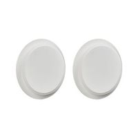 conjunto de 2 lamparas de pared led escandinavas  forma redonda recubrimiento en polvo de metal mate acrilico blanco semnon